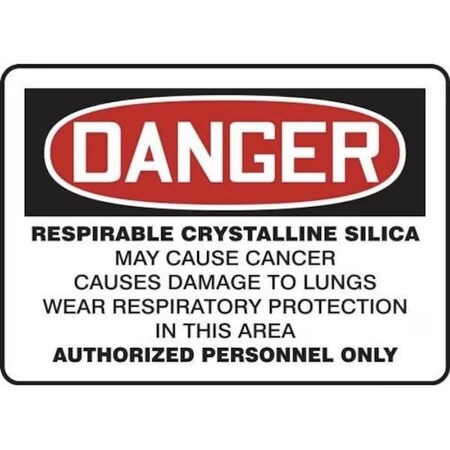 Accuform OSHA DANGER SAFETY SIGN RESPIRABLE MCAW047XP MCAW047XP